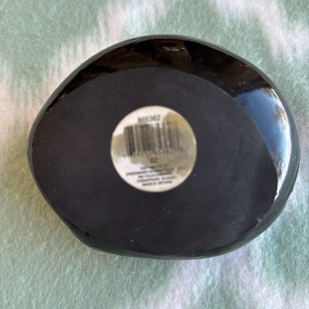 Handcrafted Black Stone with Golden Cranes and bamboo leaves